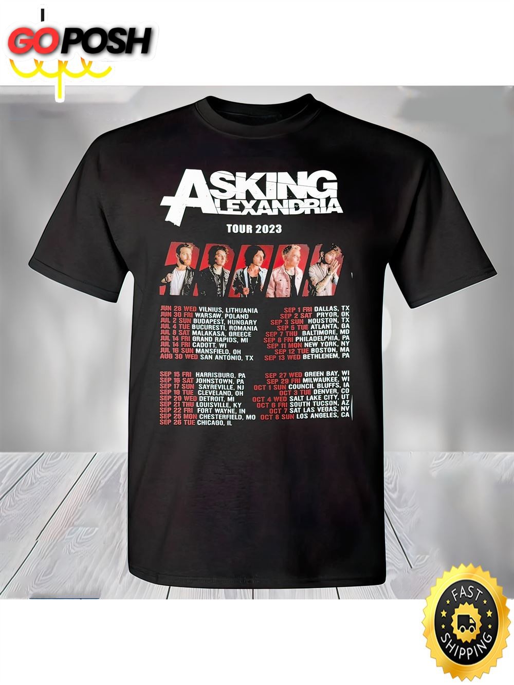 Product Asking Alexandria Tour 2025 Shirt Unisex Tshirt