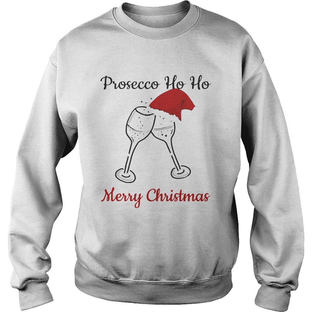 Prosecco Ho Ho Merry Christmas Santa Hat shirt
