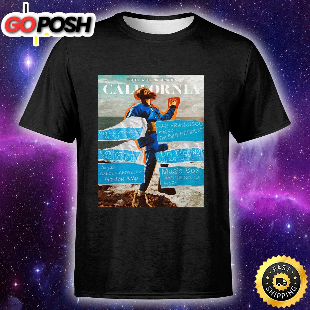 Protoje The Indiggnation – California Tour August 2025 Unisex T-Shirt