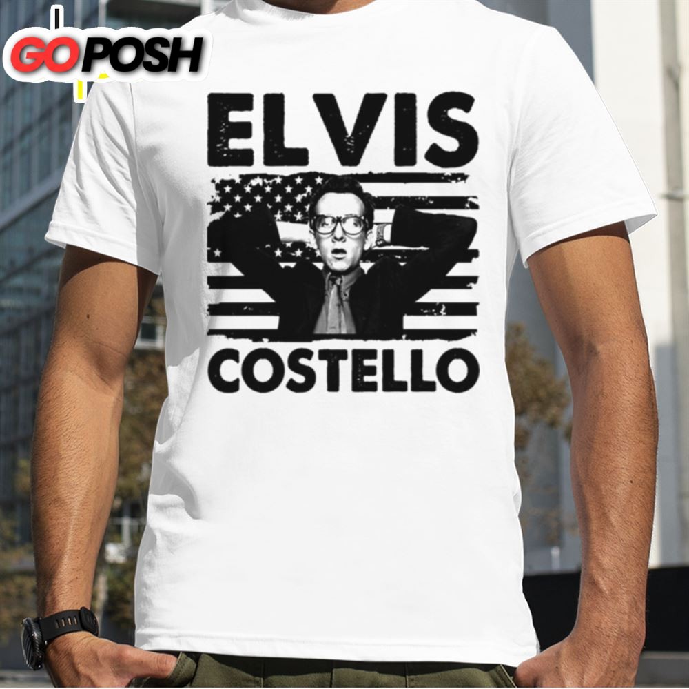Proud Hits Elvis Costello Detour Live 2025 Us Flag shirt