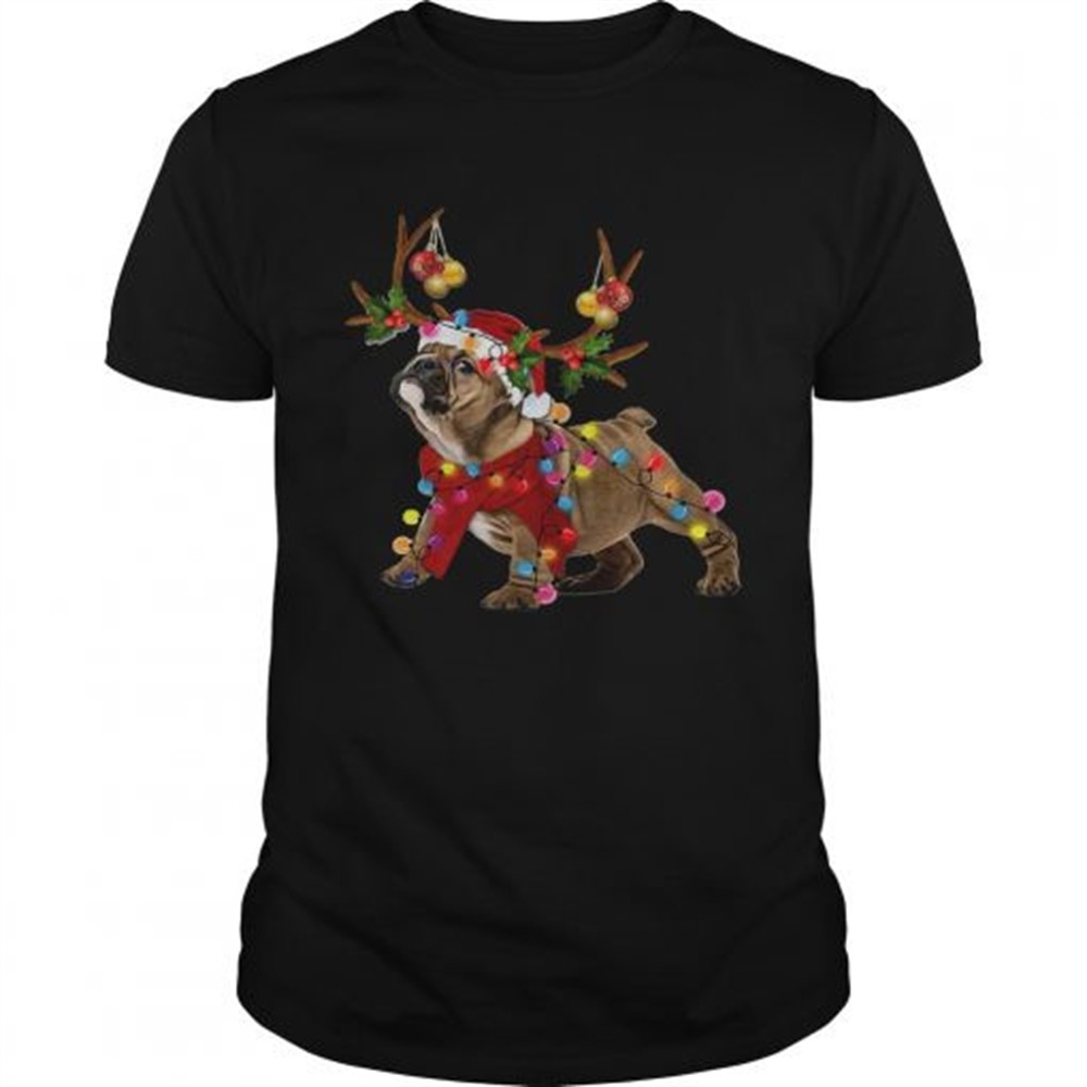 pug-reindeer-christmas-light-shirt-lhle8cpf Pug Reindeer Christmas light shirt