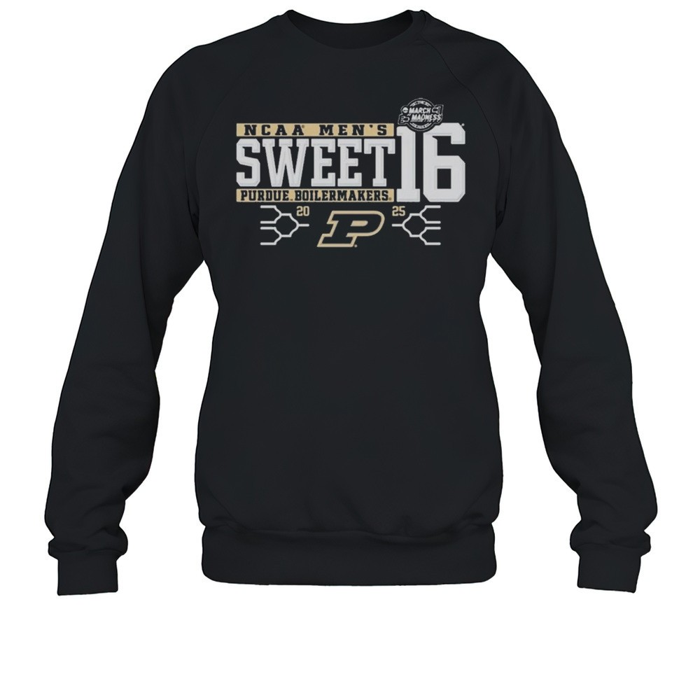 Purdue Boilermakers Basketball NCAA Mens Sweet 16 Bound March Madness Logos 2025 T-shirt