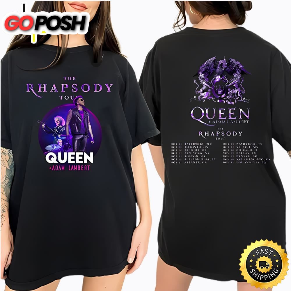 Queen Adam Lambert Rhapsody Tour 2 Sides Shirt