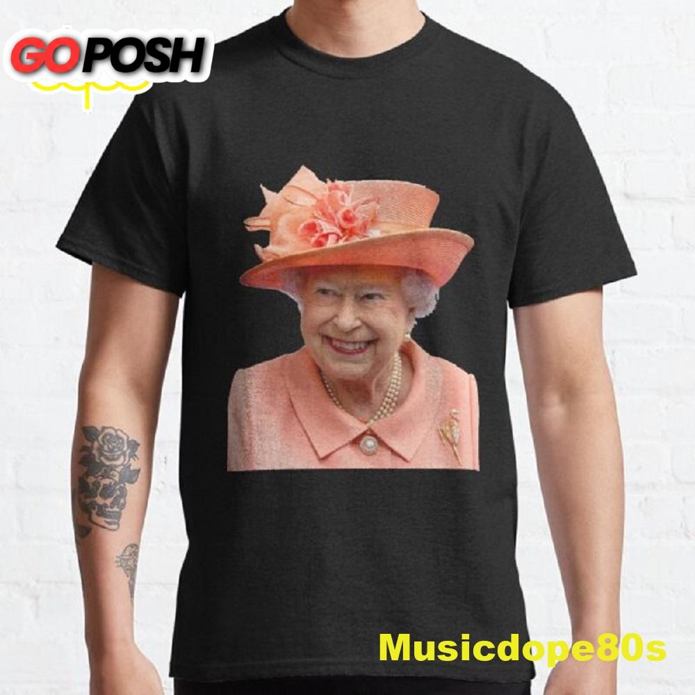 Queen Elizabeth II 1926 – 2025 Union JackRoyal Crown Black Tshirt