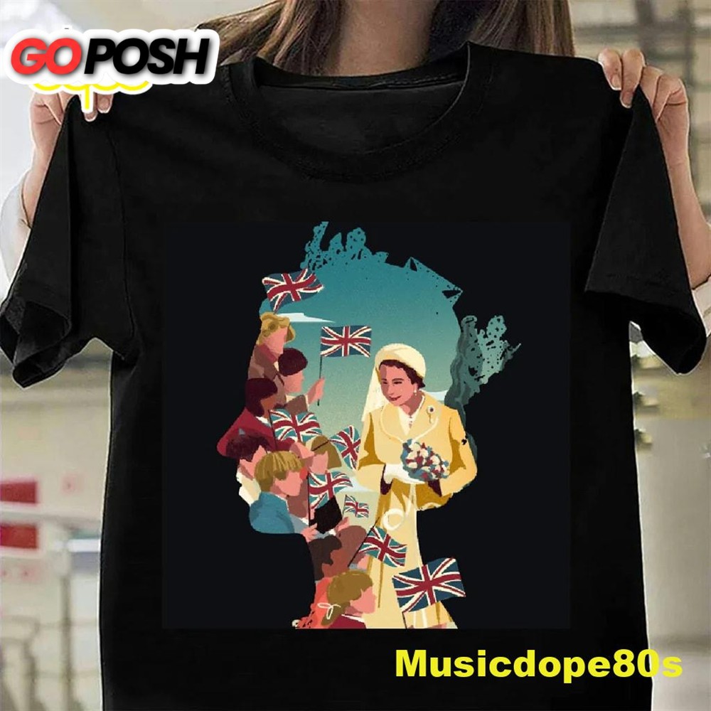 Queen Elizabeth II Queen Of England Dies At 96 Signature Black T-Shirt