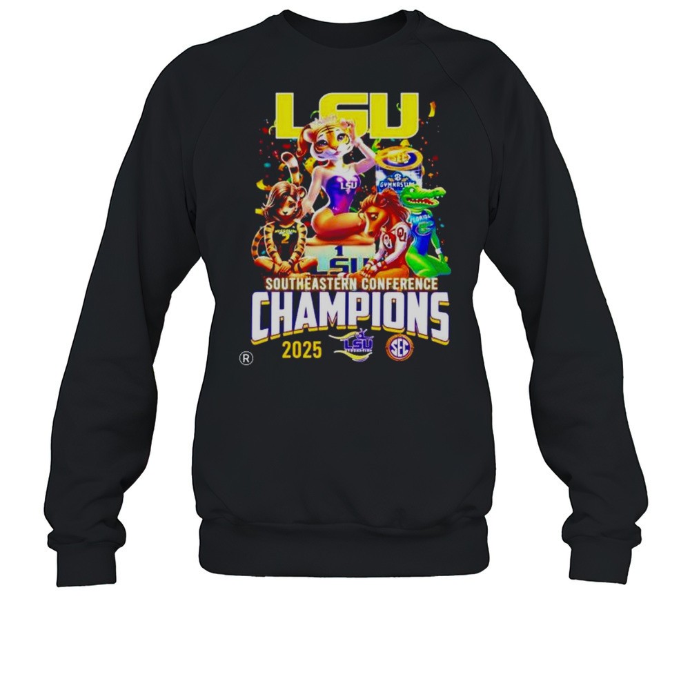 Queen LSU Tigers Womens Gymnastics Southeastern Conference Champions 2025 March Madness Shirt