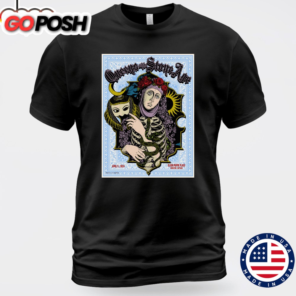 Queen Of The Stone Age Show Slush Puppie Place Kingston Ontario April 9 2025 T-shirt