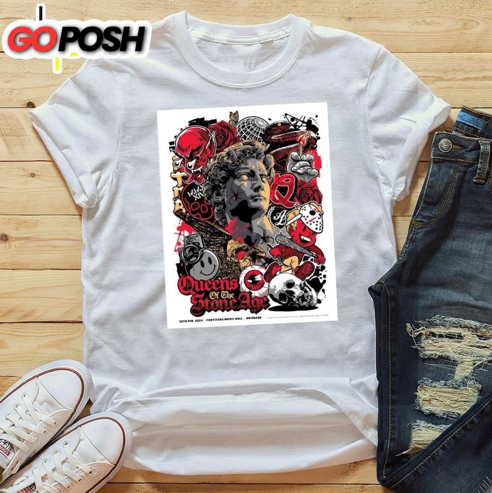 Queens Of The Stone Age Brisbane At Fortitude Music Hall On February 25th 2025 T-Shirt