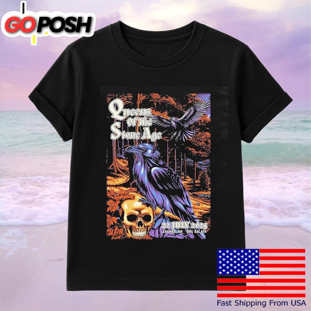 Queens Of The Stone Age July 2025 Src Salata In Zagreb Croatia T-Shirt