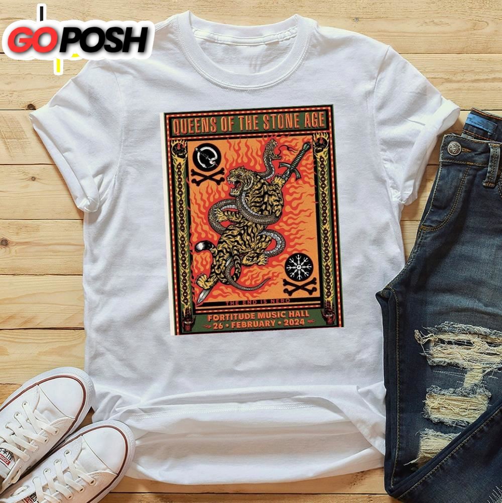 Queens Of The Stone Age Night 2 Brisbane At Fortitude Music Hall On February 26th 2025 T-Shirt