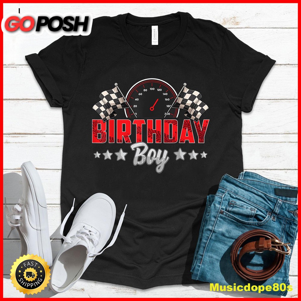 Race Car Birthday Party Racing Family Birthday Boy Pit Crew T-Shirt