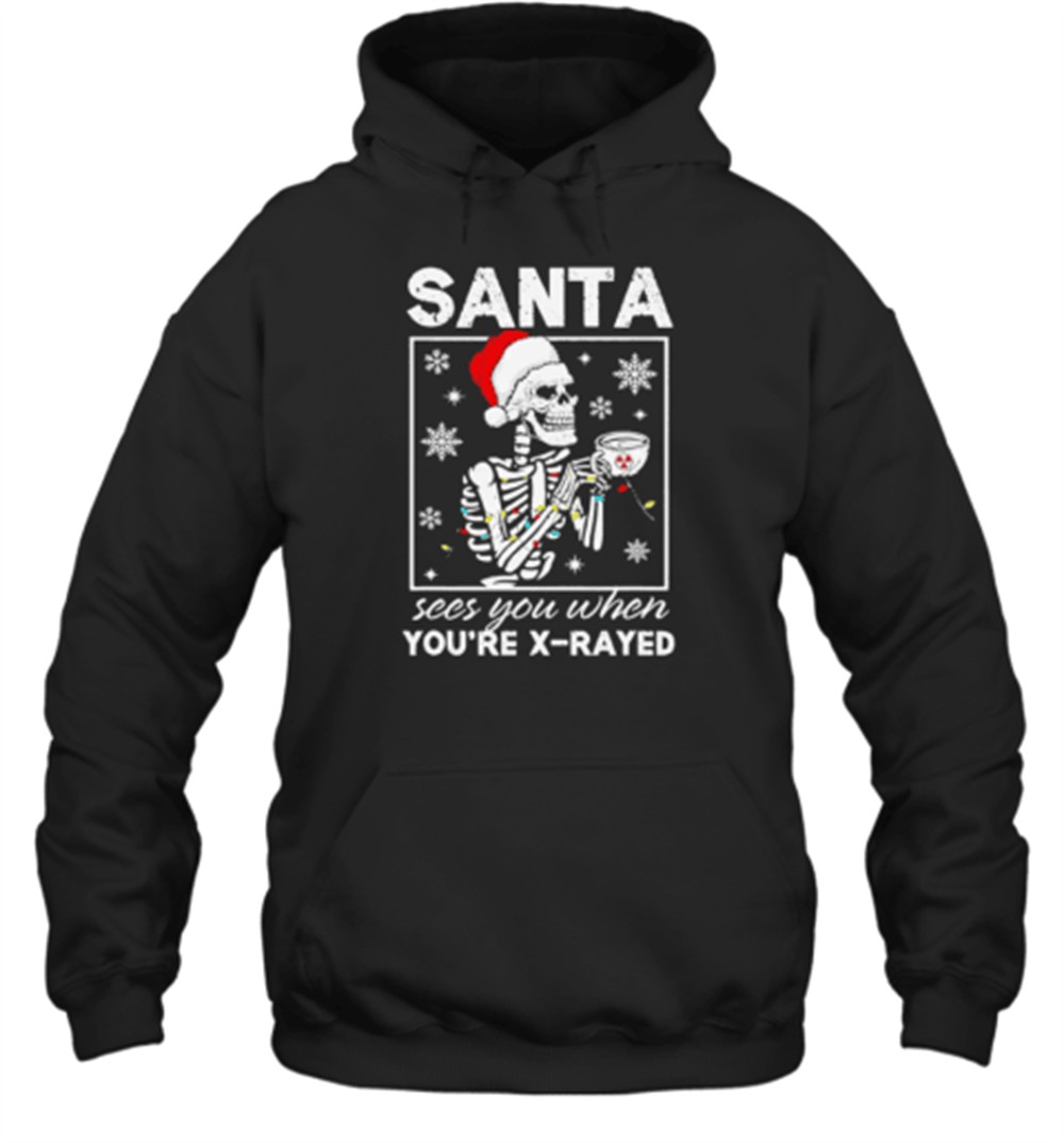 Radiology Christmas Skeleton Santa Rad Tech Xray Tech T-Shirt