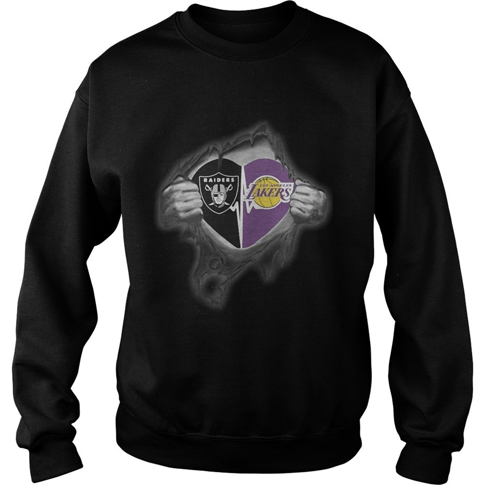 Raiders Lakers Its in my heart inside me shirt
