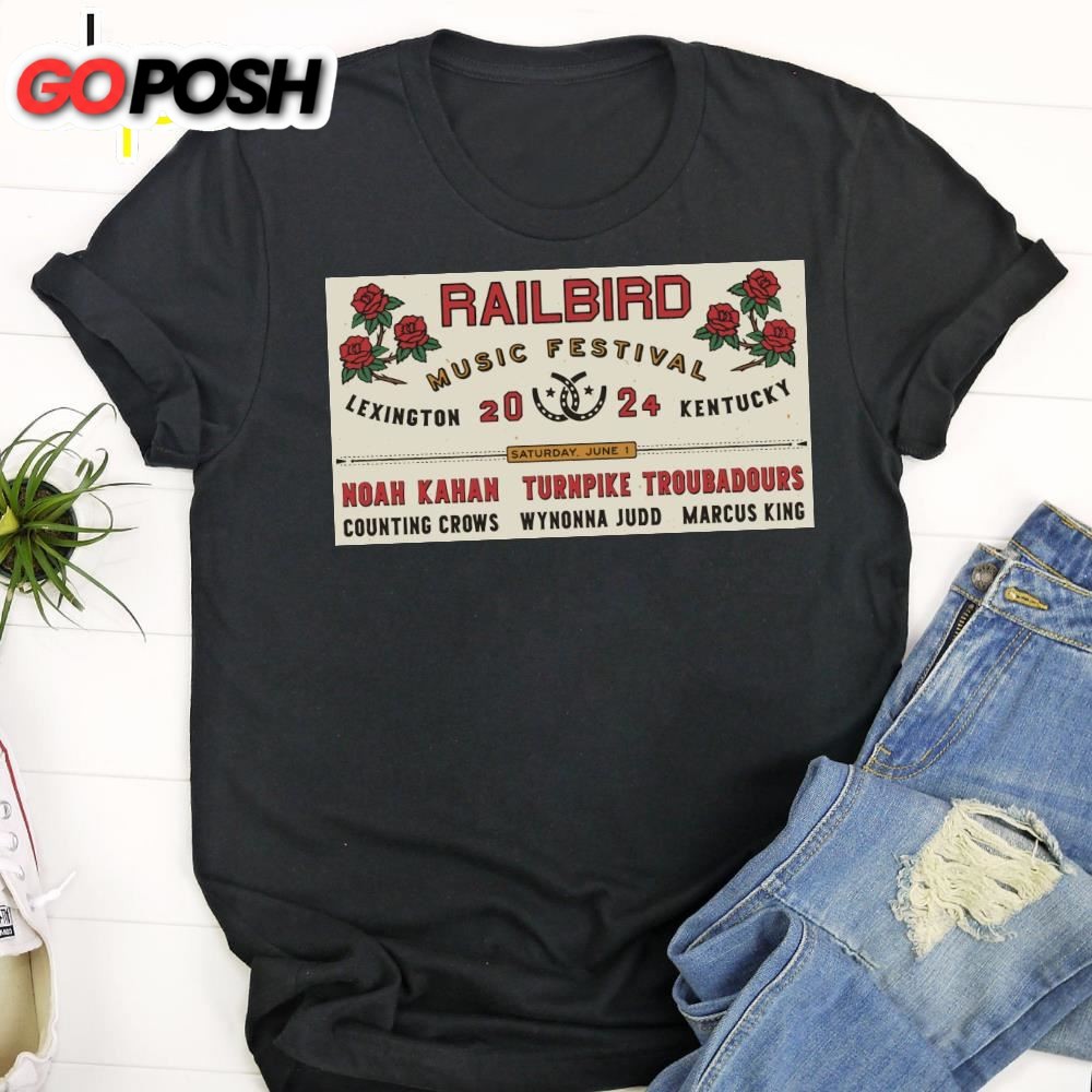Railbird 2025 Lineup Released Black T-Shirt