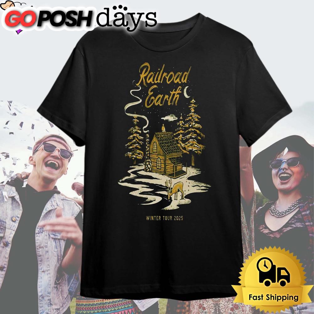Railroad Earth Winter Fall Tour 2025 T Shirt