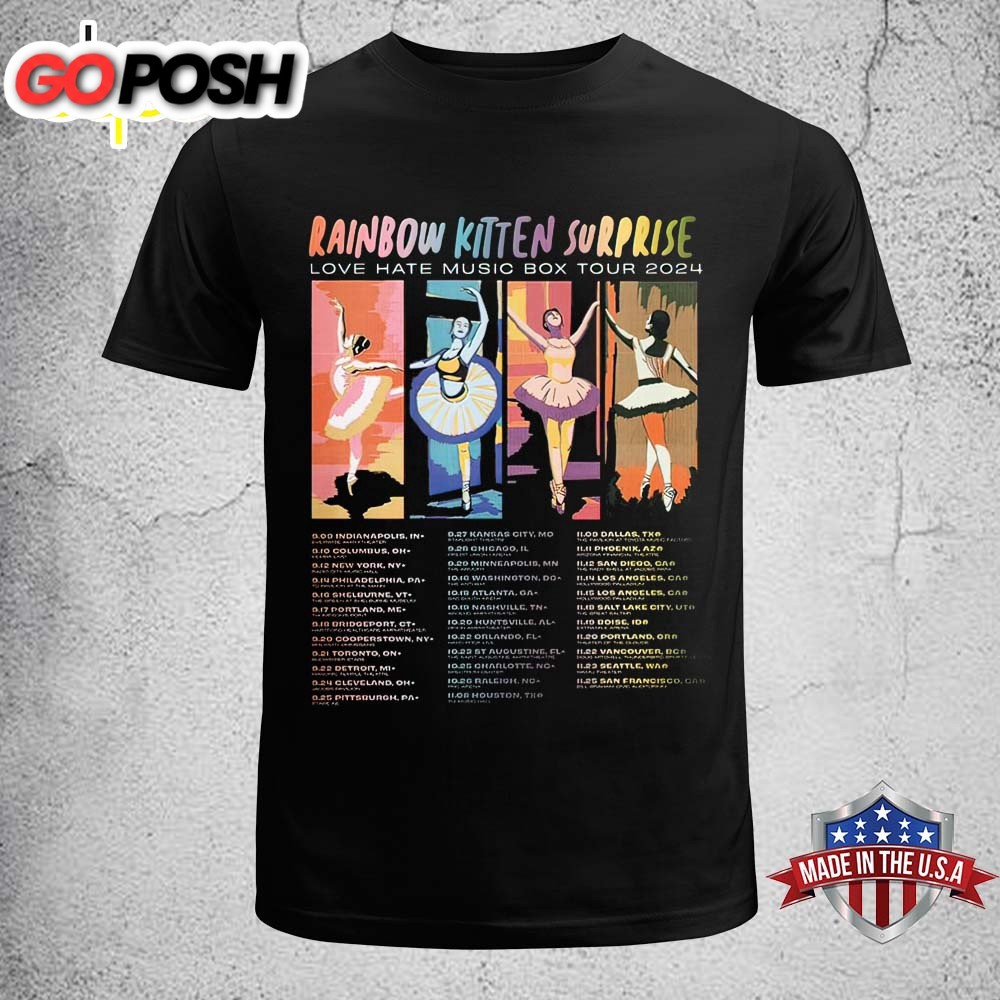 Rainbow Kitten Surprise Love Hate Music Box Tour 2025 Unisex T-Shirt