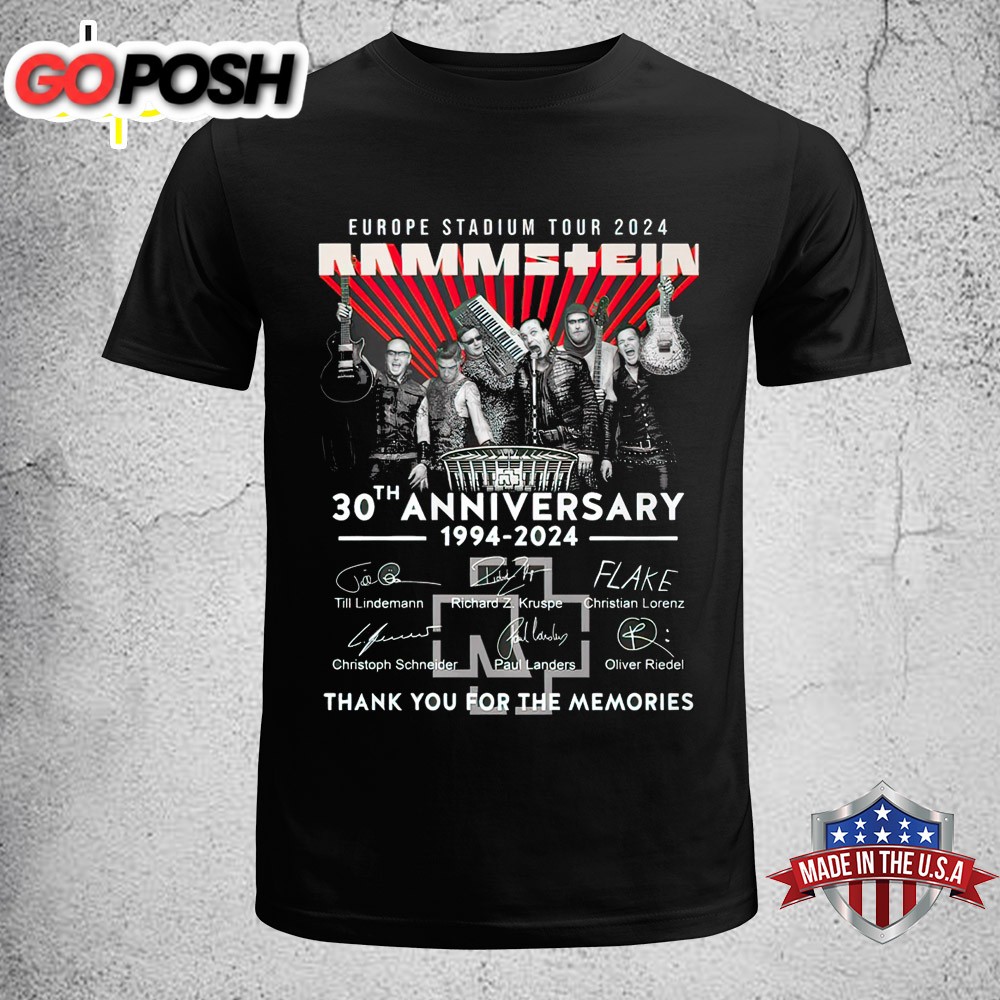 Rammstein 30th Anniversary 1994-2025 Europe Tour Unisex T-Shirt