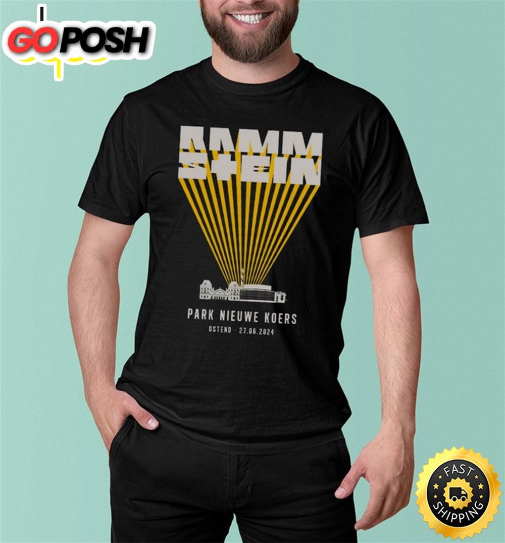 Rammstein Jun 27, 2025 Ostend Belgium Show Shirt