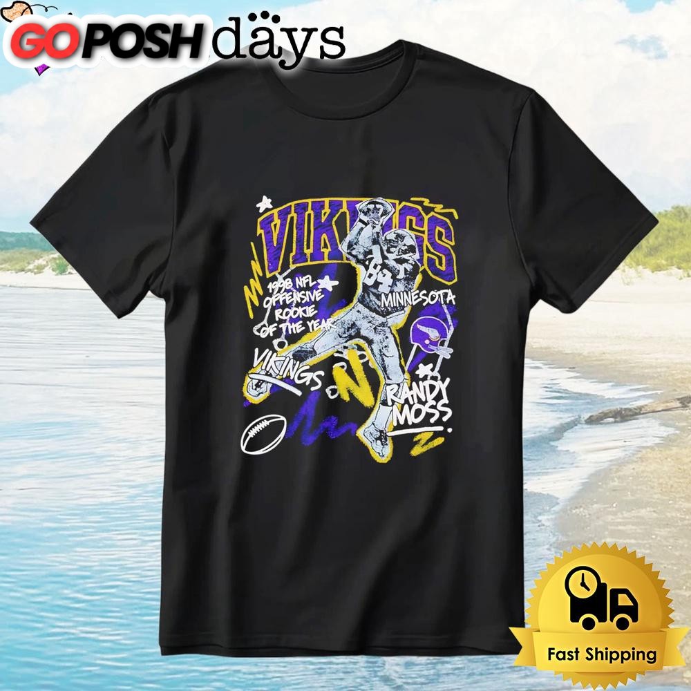 Randy Moss Minnesota Vikings Chalked Up Player Graphic T-Shirt