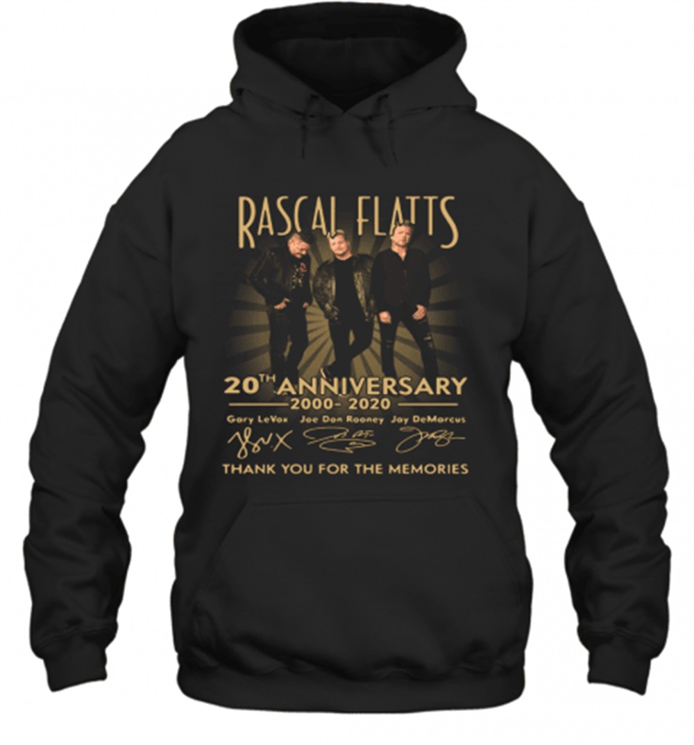 Rascal Flatts 20Th Anniversary 2000 2020 Thank You For The Memories T-Shirt