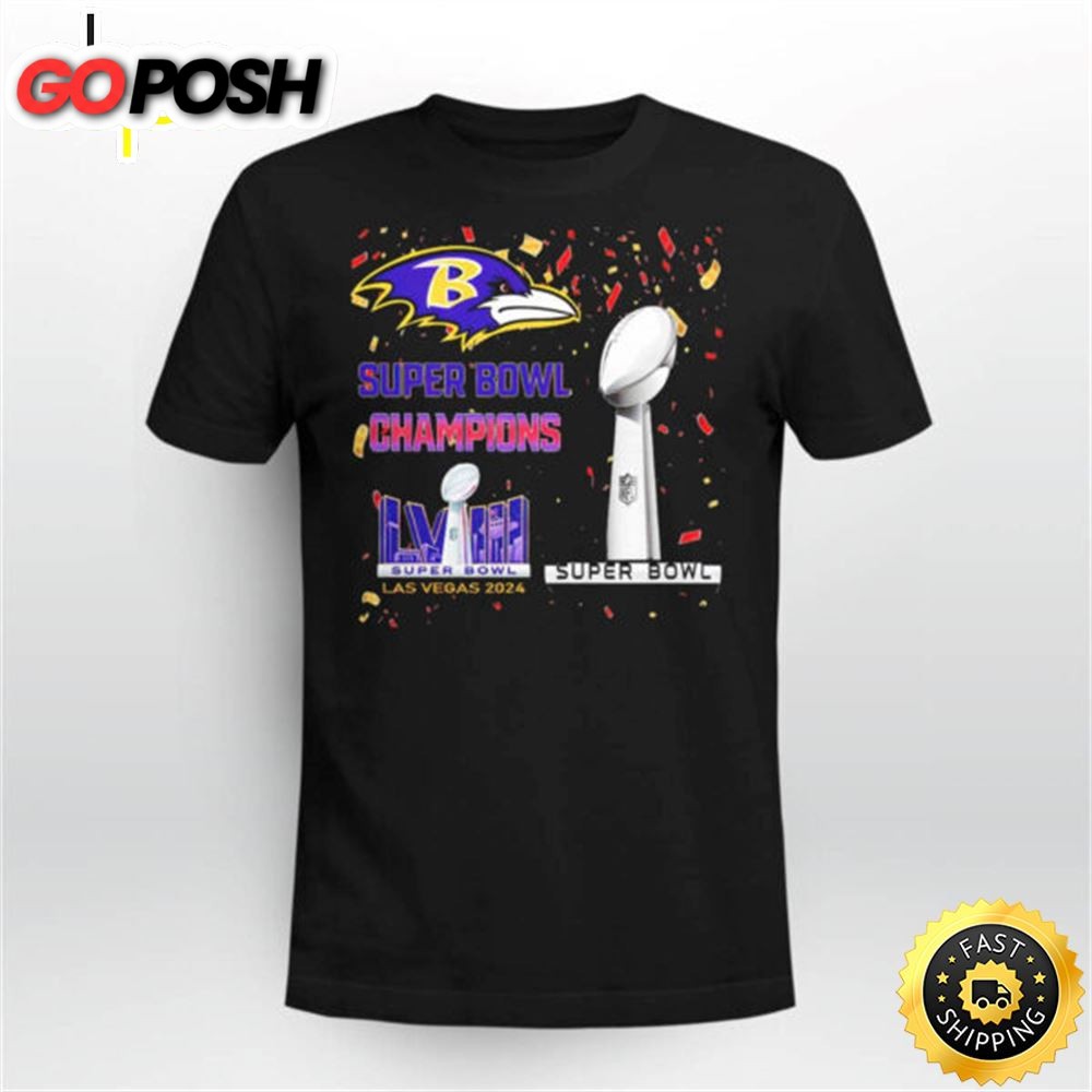 Ravens Super Bowl Champions Lviii Las Vegas 2025 Shirt
