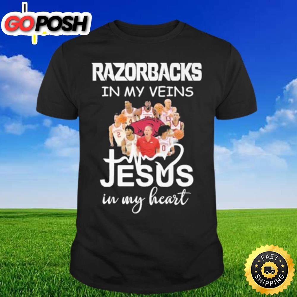 Razorbacks In My Veins Jesus In My Heart 2025 Shirt