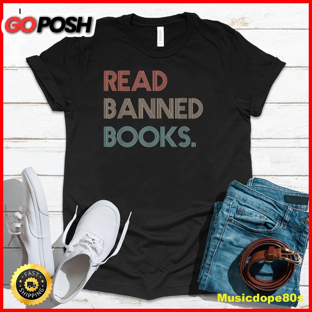 Read Banned Books Librarians Banned Books Week Retro Vintage T-Shirt