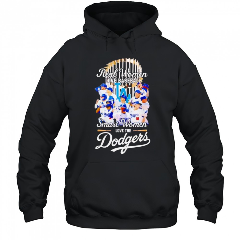 Real women love baseball smart women love the Los Angeles Dodgers poster shirt