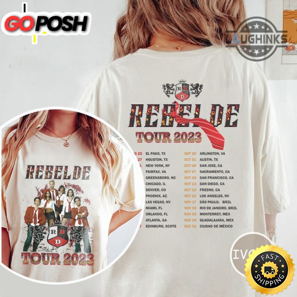 Rebelde Shirt Vintage Double Sided Rbd Tour 2023 Tshirt