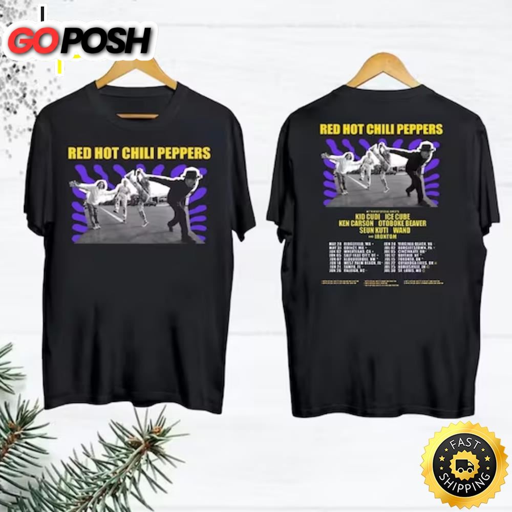 Red Hot Chili Peppers 2024 Tour T-Shirt, Red Hot Chili Peppers Band Shirt