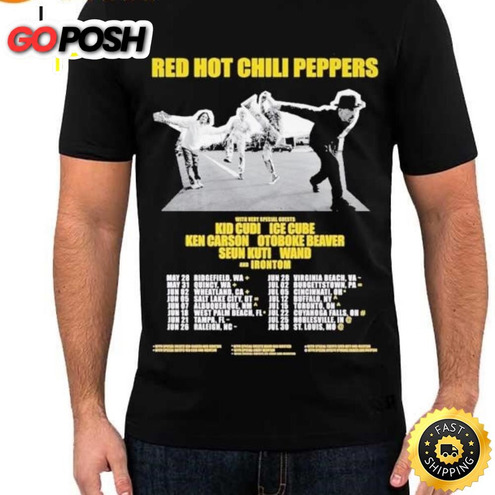 Red Hot Chili Peppers 2025 Unlimited Love Tour 2025 Shirts