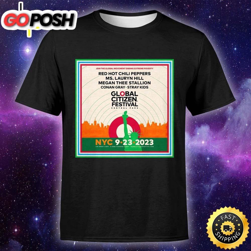 Red Hot Chili Peppers Sept. 23, Global Citizen In Central Park Unisex T-Shirt