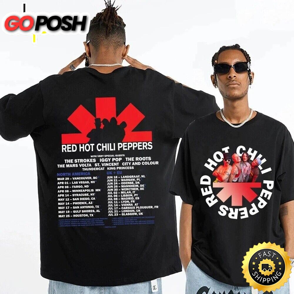 Red Hot Chili Peppers Stadium Tour Shirt The Chili Peppers 2023 Tour T Shirt