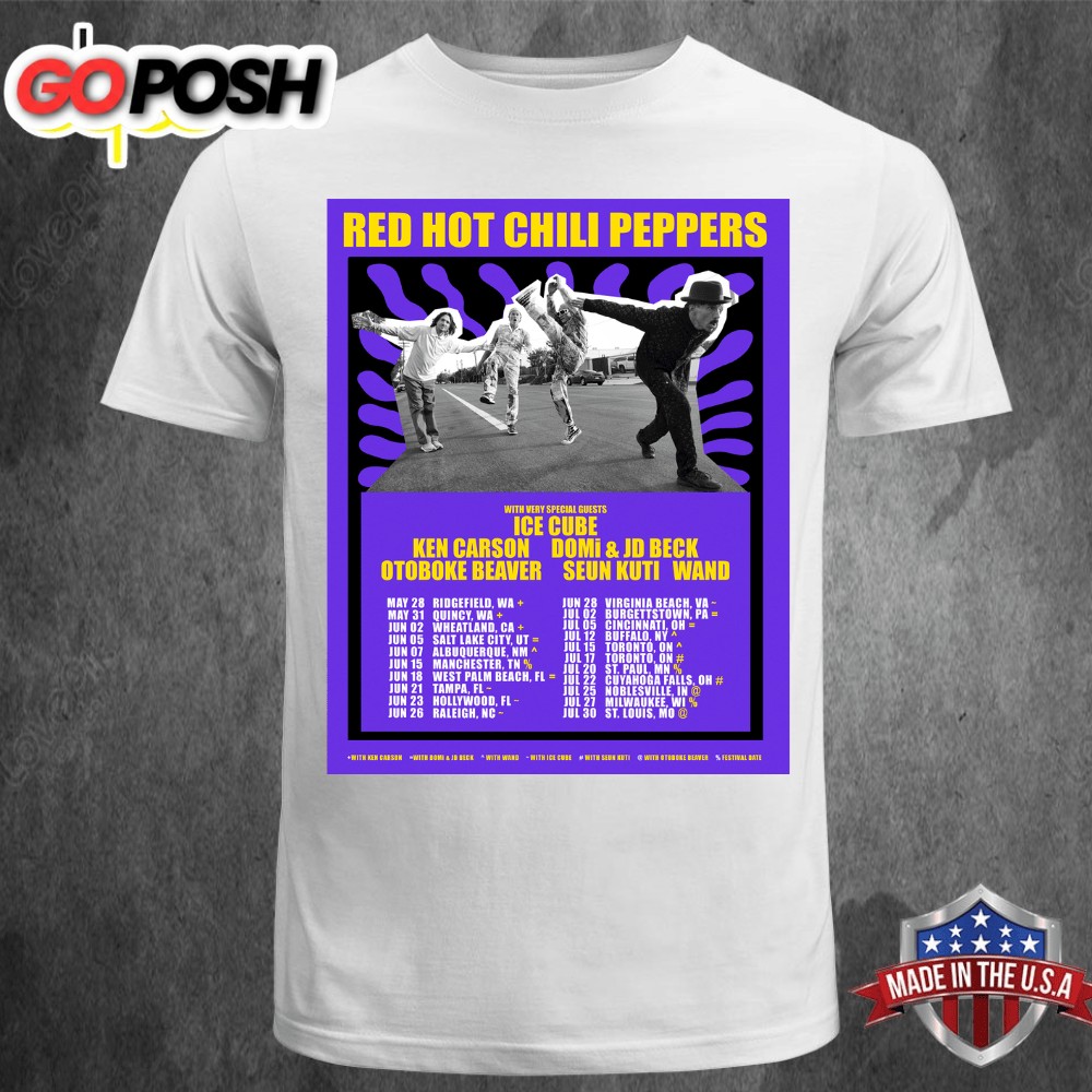 Red Hot Chili Peppers Tour 2025 Dates Unisex T-shirt
