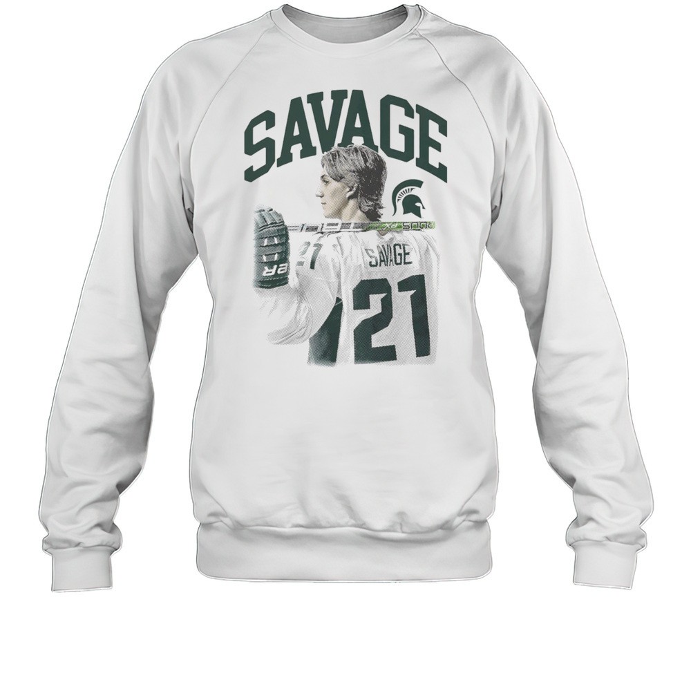 Red Savage Michigan State Portrait Shirt