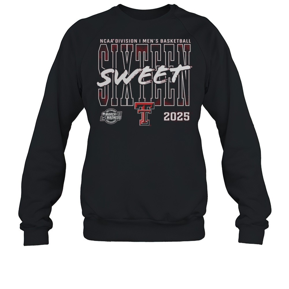 Red Texas Tech Red Raiders 2025 NCAA Mens Basketball Tournament March Madness Sweet 16 Shirt