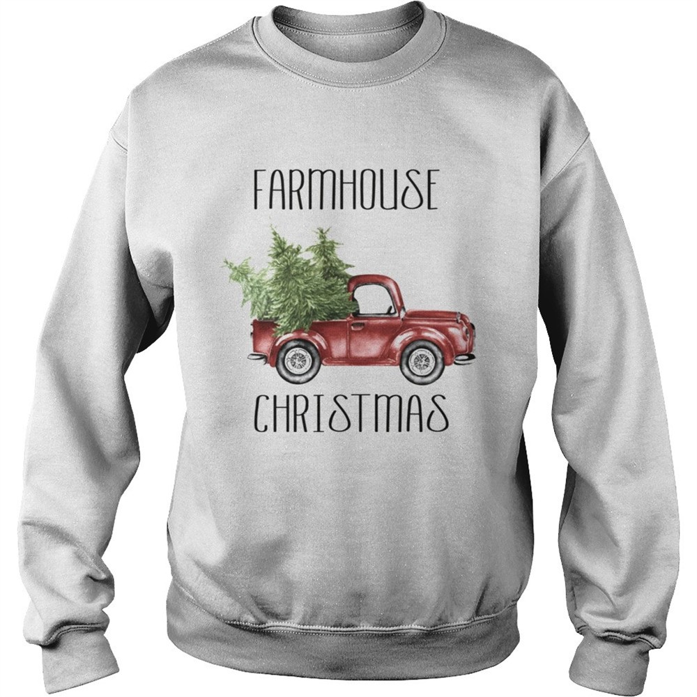 Red Truck Farmhouse Christmas ugly shirt