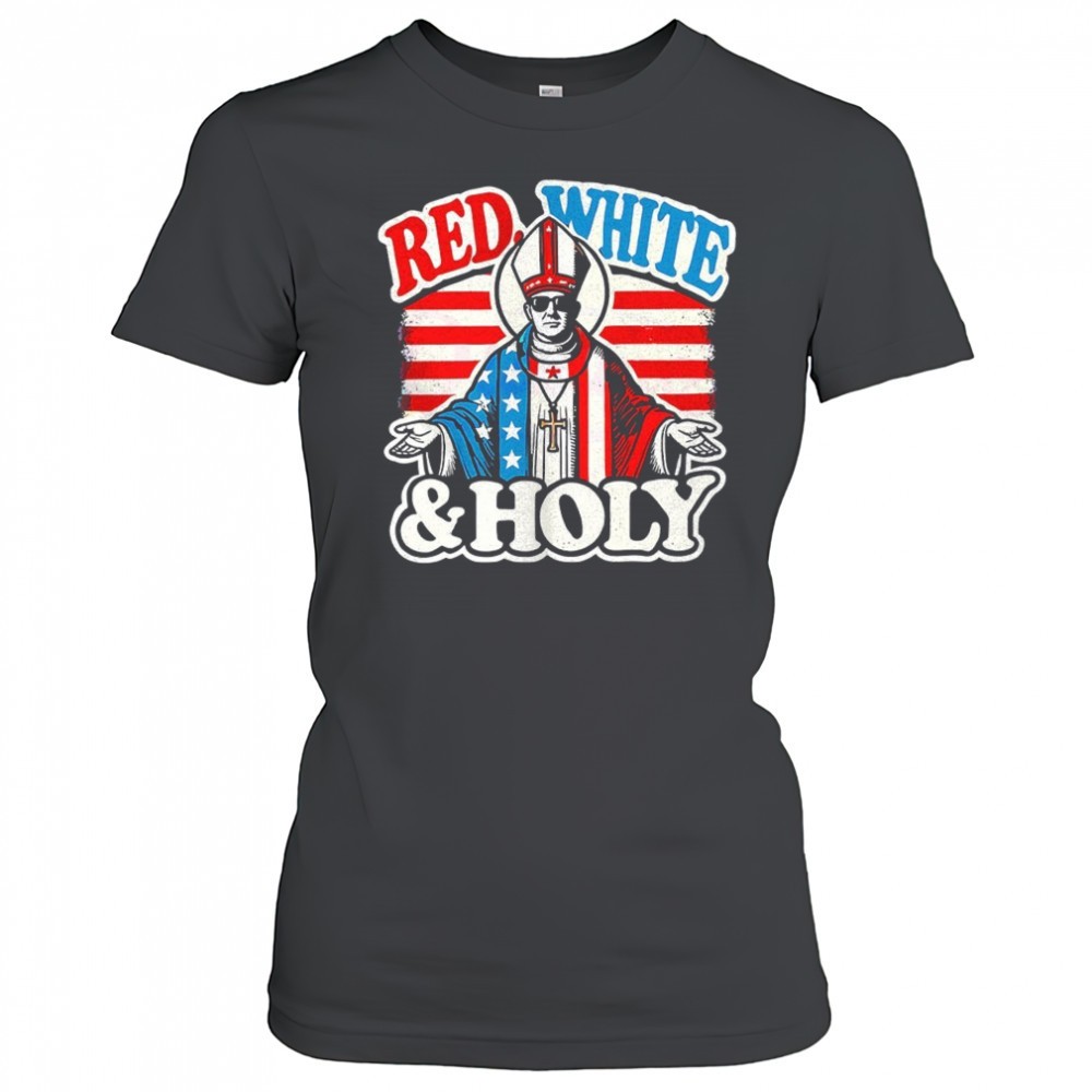 red-white-and-holly-pope-leo-xiv-first-american-pope-shirt-f9x73u1c Red white and holly Pope Leo XIV first American Pope shirt