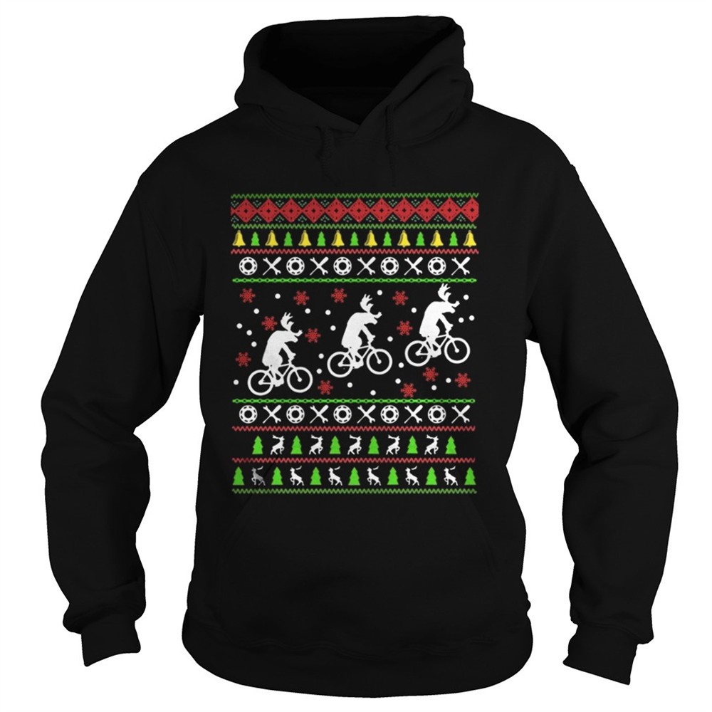 Reindeers Riding Bicycles Christmas Shirt