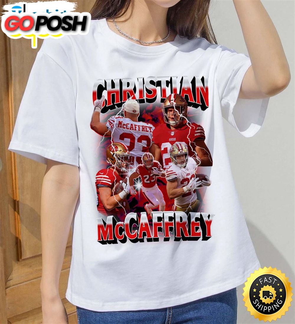 Retro Christian Mccaffrey Shirt, Nfl Football Vintage Long Sleeve Crewneck