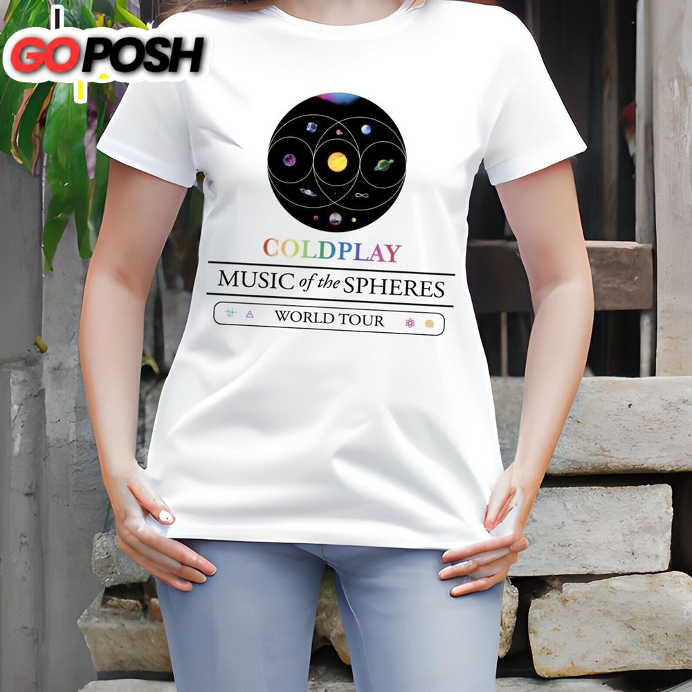 Retro Coldplay Music Band Tshirt, Music Of The Spheres Tour 2024 Tshirt Unisex