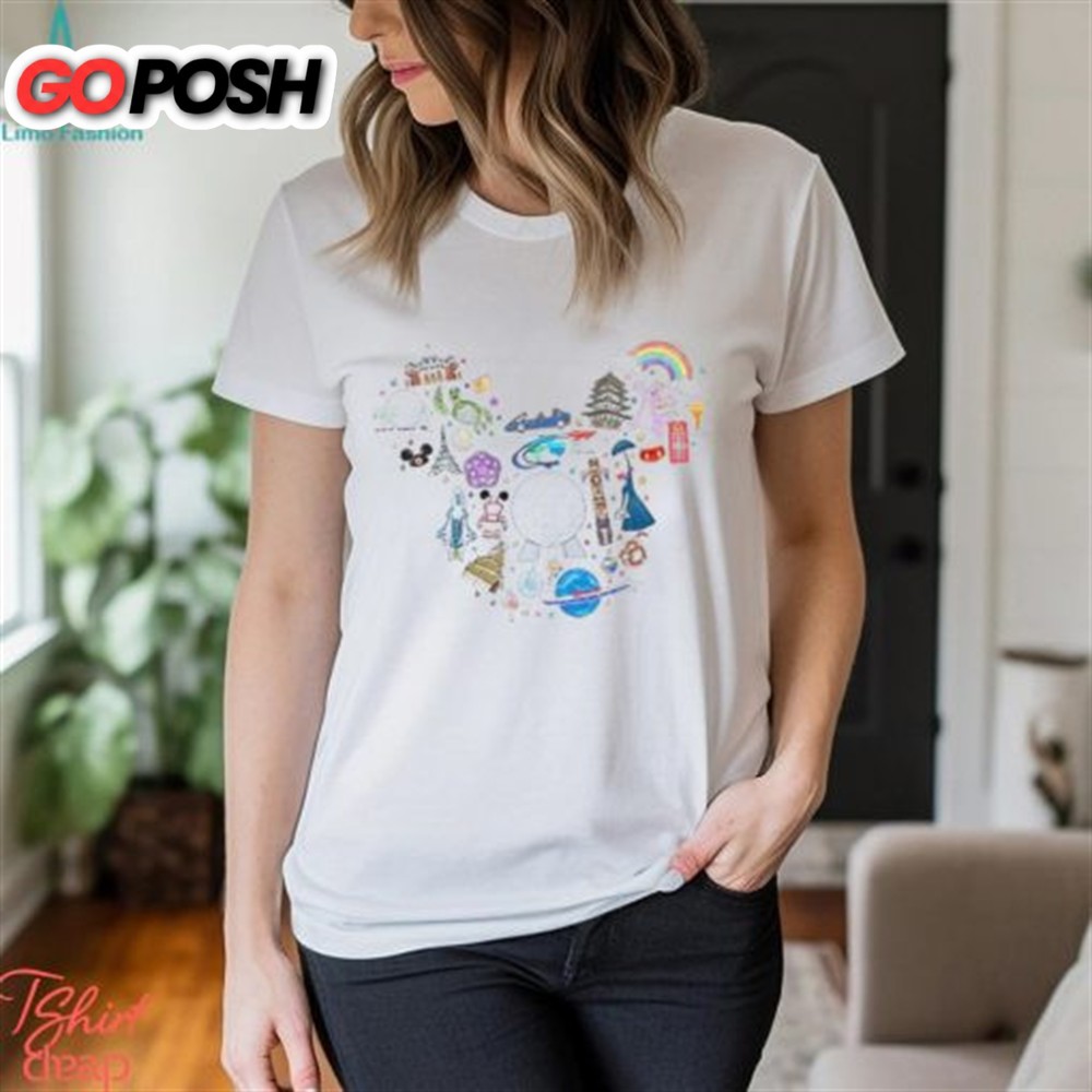 Retro Disney Epcot Comfort Colors Shirt Mickey Ear World Traveler Classic Hoodie