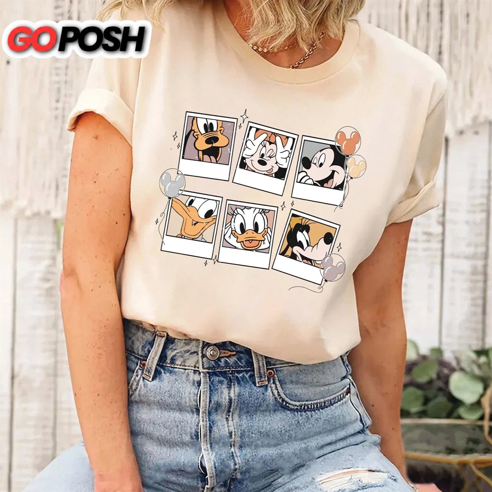 Retro Disney Mickey Polaroid And Friends Shirt