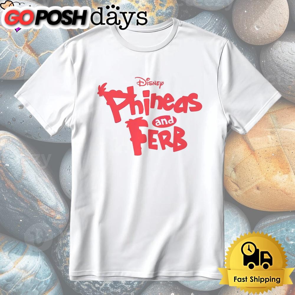 Retro Disney Phineas And Ferb Logo Graphic Shirt