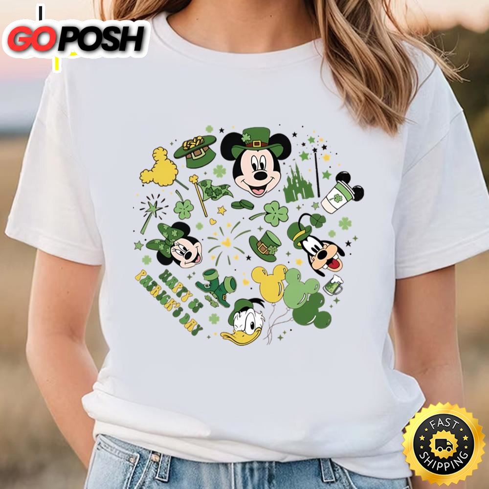 Retro Disney St Patricks Day Shirt, Mickey And Friends St Patricks Day