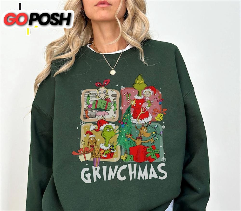 Retro Ginchmas Shirt, Vnitage Grinchmas Sweatshirt, Family Matching Holiday Shirt, Funny Grinch Sweatshirt, Christmas Gift Shirt