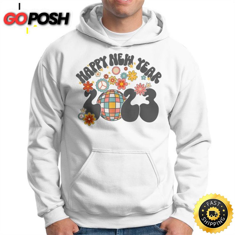 Retro Groovy Happy New Year 2025 Nye New Years Eve Unisex T-shirt