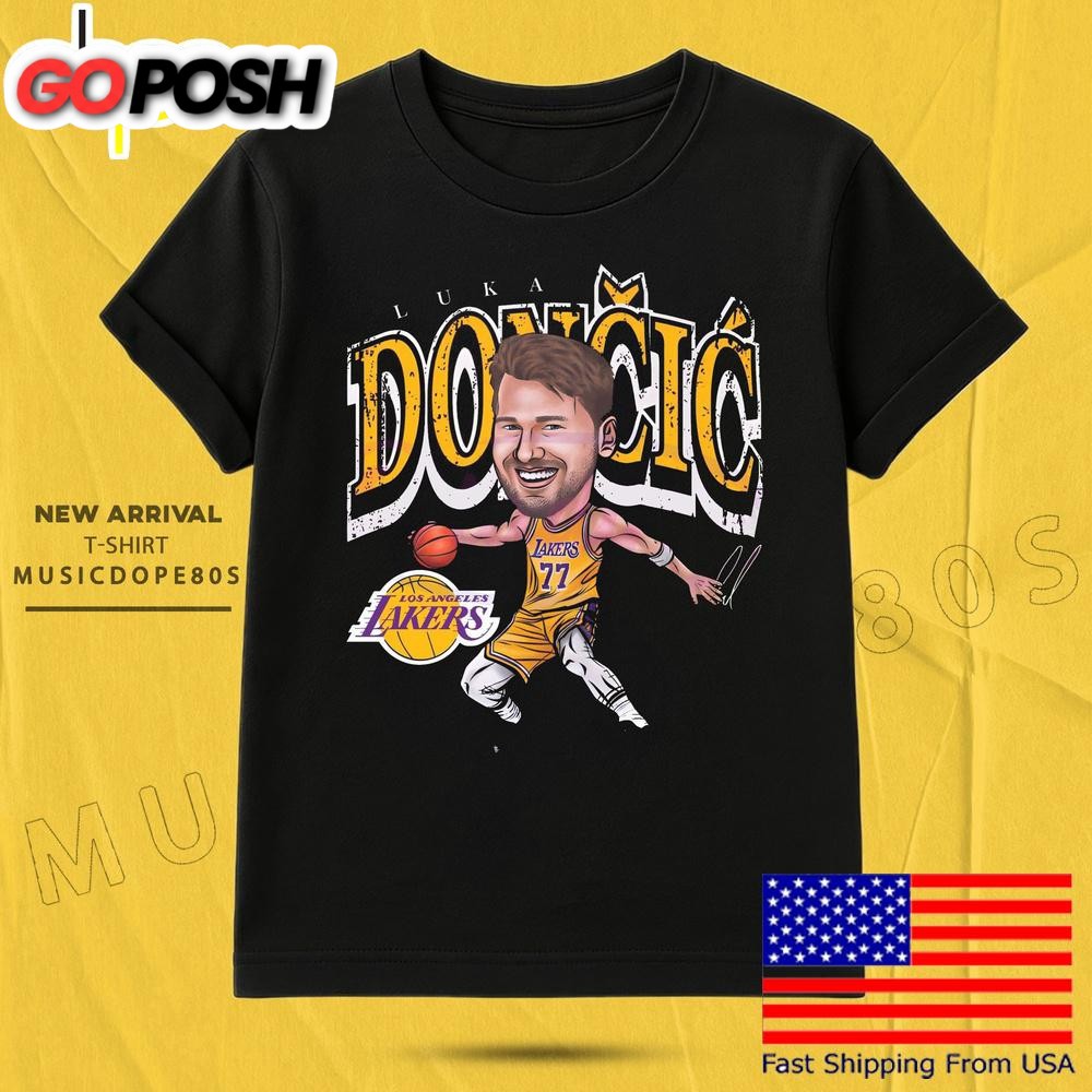 Retro Luka Doncic Los Angeles Lakers Cartoon T Shirt