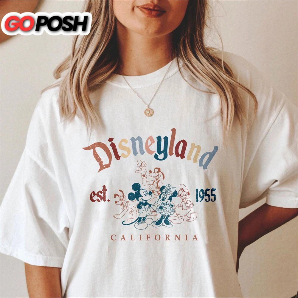 Retro Mickey And Friends Disneyland Est 1955 T Shirt