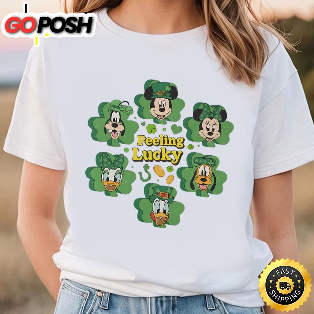 Retro Mickey and Friends Feeling Lucky Shirt, Disney St Patricks…